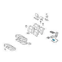 OEM 2016 Lexus LS600h Switch, Rear Power Seat Diagram - 84923-50290