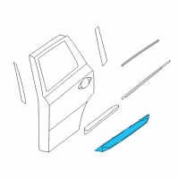 OEM 2013 Infiniti JX35 MOULDING-Rear Door, RH Diagram - 82876-3JA0B