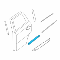 OEM Infiniti MOULDING - Rear Door, RH Diagram - 82870-9NF0A