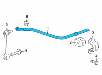 OEM 2021 Cadillac CT5 Stabilizer Bar Diagram - 84034819