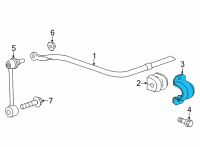 OEM 2020 Cadillac CT4 Stabilizer Bar Bracket Diagram - 84352919