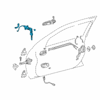 OEM 2002 Lexus IS300 Door Lock Cylinder & Key Set, Left Diagram - 69052-53030