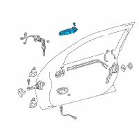 OEM 2002 Lexus IS300 Front Door Outside Handle Assembly, Left Diagram - 69220-53010-B0