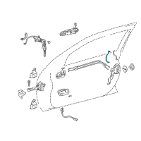 OEM Lexus IS300 Rod, Front Door Lock Open, RH Diagram - 69311-53020