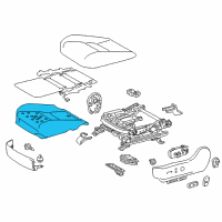 OEM Lexus NX200t Pad, Front Seat Cushion Diagram - 71512-78030