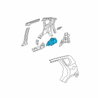 OEM Honda Fit Wheelhouse, R. RR. Diagram - 64330-SLN-A00ZZ