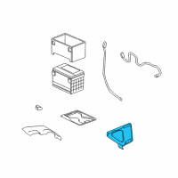 OEM GMC Sierra 2500 Battery Tray Support Diagram - 10399558