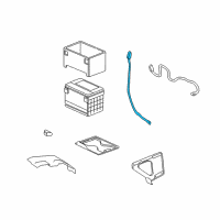 OEM 2000 Chevrolet Silverado 1500 Cable Asm, Battery Positive(78"Long) Diagram - 15321247