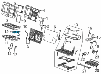 OEM Cadillac Escalade Seat Cushion Heater Diagram - 84437333