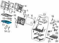 OEM 2022 Cadillac Escalade Seat Cushion Pad Diagram - 84800290