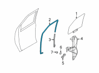 OEM 1999 Ford E-250 Econoline Run Channel Diagram - 6C2Z-1521536-AA