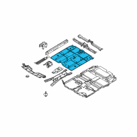 OEM 2007 Nissan Murano Floor-Front Diagram - 74312-CA030