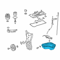 OEM 2017 Lexus NX200t Pan Sub-Assy, Oil Diagram - 12101-36080