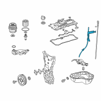 OEM Lexus NX300 Guide, Oil Level Gage Diagram - 11452-36040