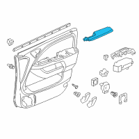 OEM Honda Odyssey Armrest Assembly, Left Front Door (Dark Ivory) Diagram - 83552-SHJ-A41ZG