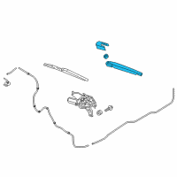 OEM Kia Rondo Rear Wiper Arm & Head Cap Assembly Diagram - 988152F000