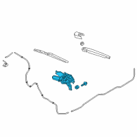 OEM 2014 Kia Rio Rear Wiper Motor & Linkage Assembly Diagram - 987001W000