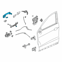 OEM 2013 Acura ILX Handle, Passenger Side (Urban Titanium Metallic) Diagram - 72141-SZN-A11ZL