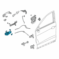 OEM 2016 Acura RDX Handle Assembly, Driver Side Inside (Premium Black) Diagram - 72160-TX4-A01ZA
