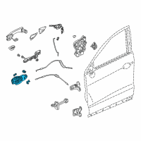 OEM Acura RDX Handle Assembly, Driver Side Inside (Premium Black) Diagram - 72160-TX4-A01ZA