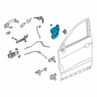 OEM 2018 Acura RDX Latch Assembly, Left Front Door Power Diagram - 72150-TR0-A11