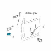 OEM 2006 Dodge Durango Front Door Lower Hinge Diagram - 55364681AA