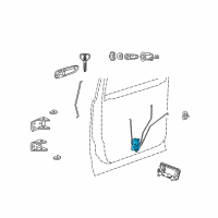 OEM Chrysler Front Door Latch Diagram - 55364986AB