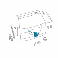 OEM 2011 Toyota Sienna Lock Assembly Diagram - 69350-08040