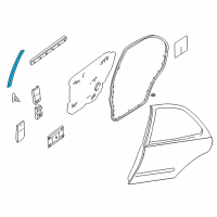OEM 1999 Nissan Altima Seal-Rear Door Partition, RH Diagram - 82838-9E000