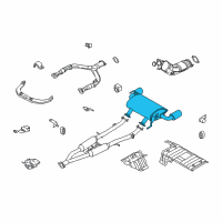 OEM Infiniti Q60 Exhaust Main Muffler Assembly, Left Diagram - 20100-JL01C