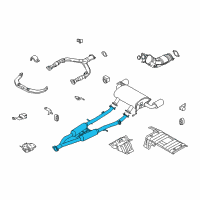 OEM 2015 Infiniti Q60 Exhaust Sub Muffler Assembly Diagram - B0300-1A36A