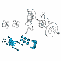 OEM 2021 Toyota Avalon Caliper Assembly Diagram - 47750-33390