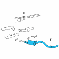 OEM 2000 Ford F-250 Super Duty Exhaust Resonator Diagram - F81Z5230HA