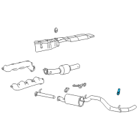 OEM Ford F-250 Super Duty Exhaust Shield Bracket Diagram - 6C3Z-5260-AA