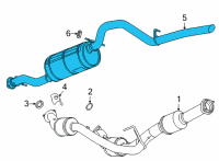 OEM Chevrolet Silverado 2500 HD Muffler & Pipe Diagram - 84021293