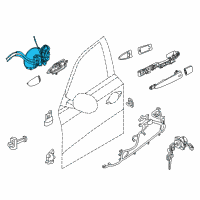 OEM Nissan Pathfinder Front Door Lock Actuator Motor, Right Diagram - 80500-9PM0A