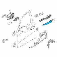 OEM 2014 Nissan Pathfinder Outside Handle Grip, Passenger Side Diagram - 80640-3TA3A