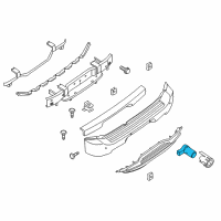 OEM Infiniti QX56 Rear Bumper Reverse Back Up Parking Sensor Diagram - 25994-ZF10A