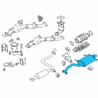 OEM 2004 Infiniti I35 Exhaust Main Muffler Assembly Diagram - 20100-5Y700