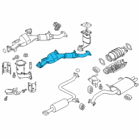 OEM Infiniti Front Exhaust Tube Assembly Diagram - 20020-5Y700