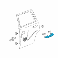 OEM 2017 GMC Yukon XL Handle Kit-Rear Side Door Outside Diagram - 13585374