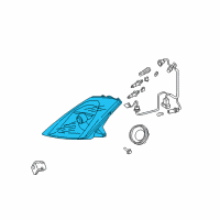 OEM 2004 Nissan 350Z Headlamp Housing Assembly, Passenger Side Diagram - 26025-CD005