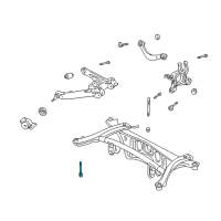 OEM 2005 Pontiac Vibe Bolt, Rear Suspension Support Crossmember Diagram - 88970713