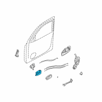 OEM 2006 Hyundai Santa Fe Front Driver Interior Door Handle Assembly, Left Diagram - 82610-26010