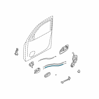 OEM 2004 Hyundai Santa Fe Front Door Inside Handle Cable Assembly, Left Diagram - 81371-26010