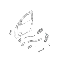 OEM Hyundai Santa Fe Door Latch Cable Diagram - 8138126000