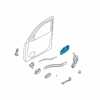 OEM 2004 Hyundai Santa Fe Exterior Driver Side Front Door Handle Diagram - 82650-26000