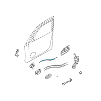 OEM 2003 Hyundai Santa Fe Front Door Lock Rod, Left Diagram - 81383-26001