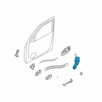 OEM 2001 Hyundai Santa Fe Latch & ACTUATOR Assembly-Front Door O Diagram - 81320-26021