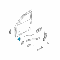 OEM 2006 Hyundai Santa Fe Front Door Lock Assembly, Left Diagram - 81970-26A20